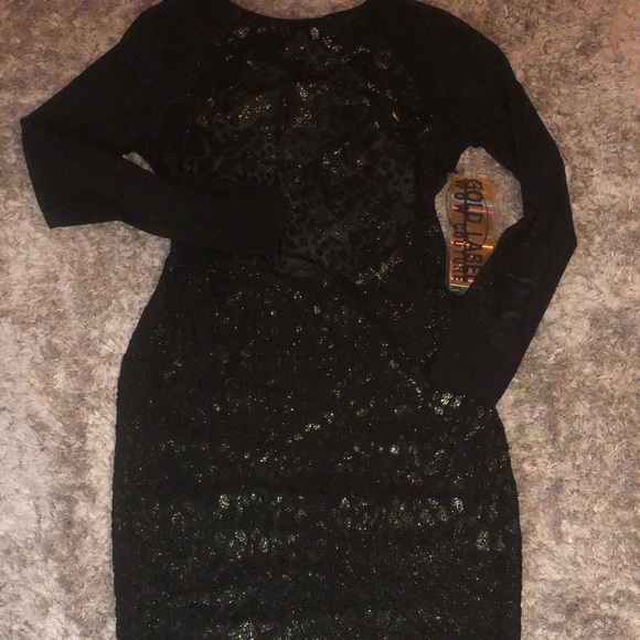 Gold Label Wow Couture backless, sheer midi dress - Picture 5 of 7